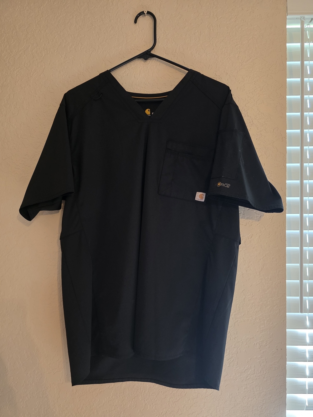 Carhartt Force Men's Black Short Sleeve Scrub Top